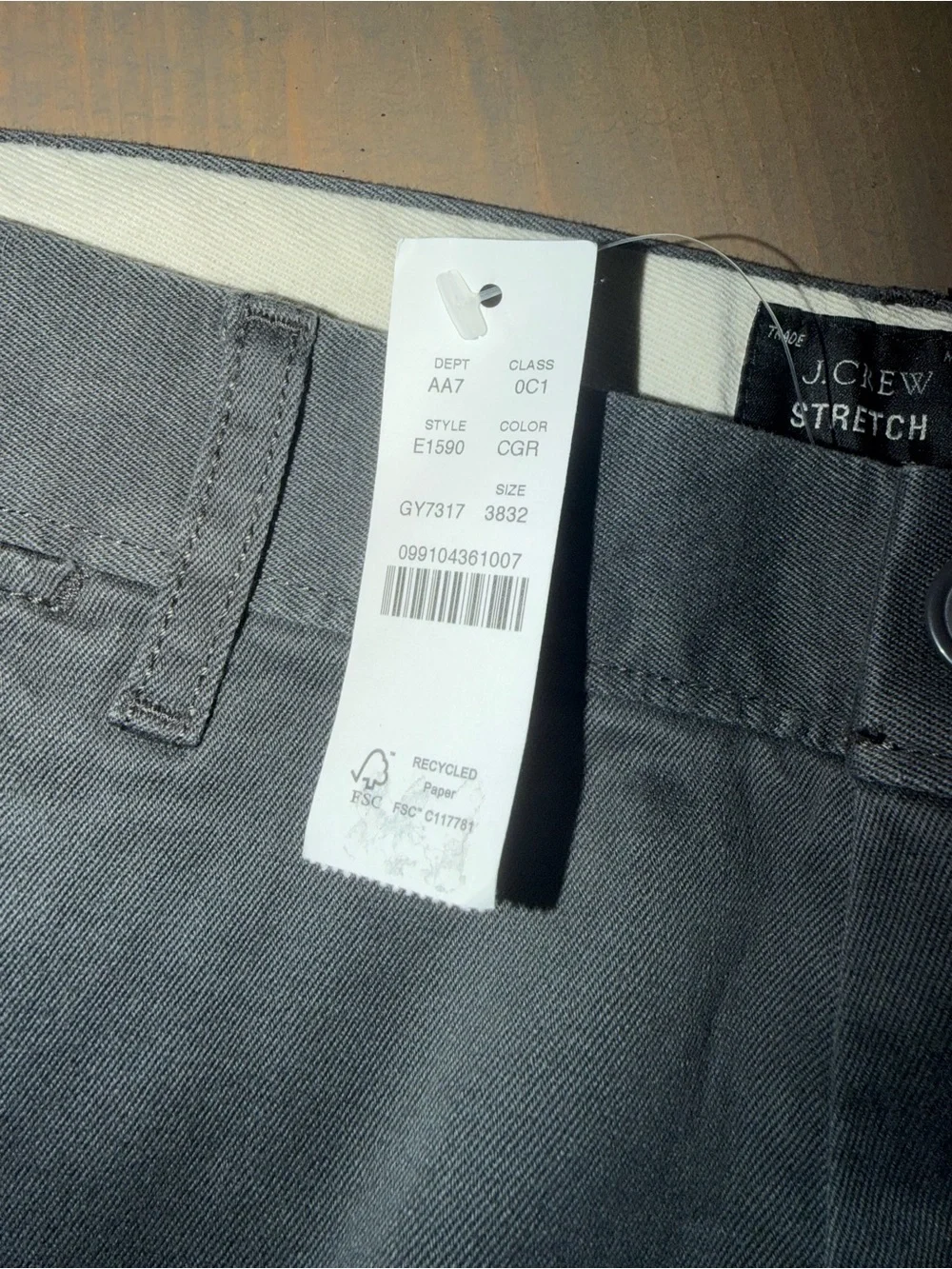 J. Crew Stretch Pants in Charcoal Gray